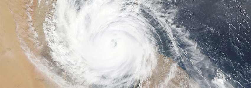 Hurricane satellite image